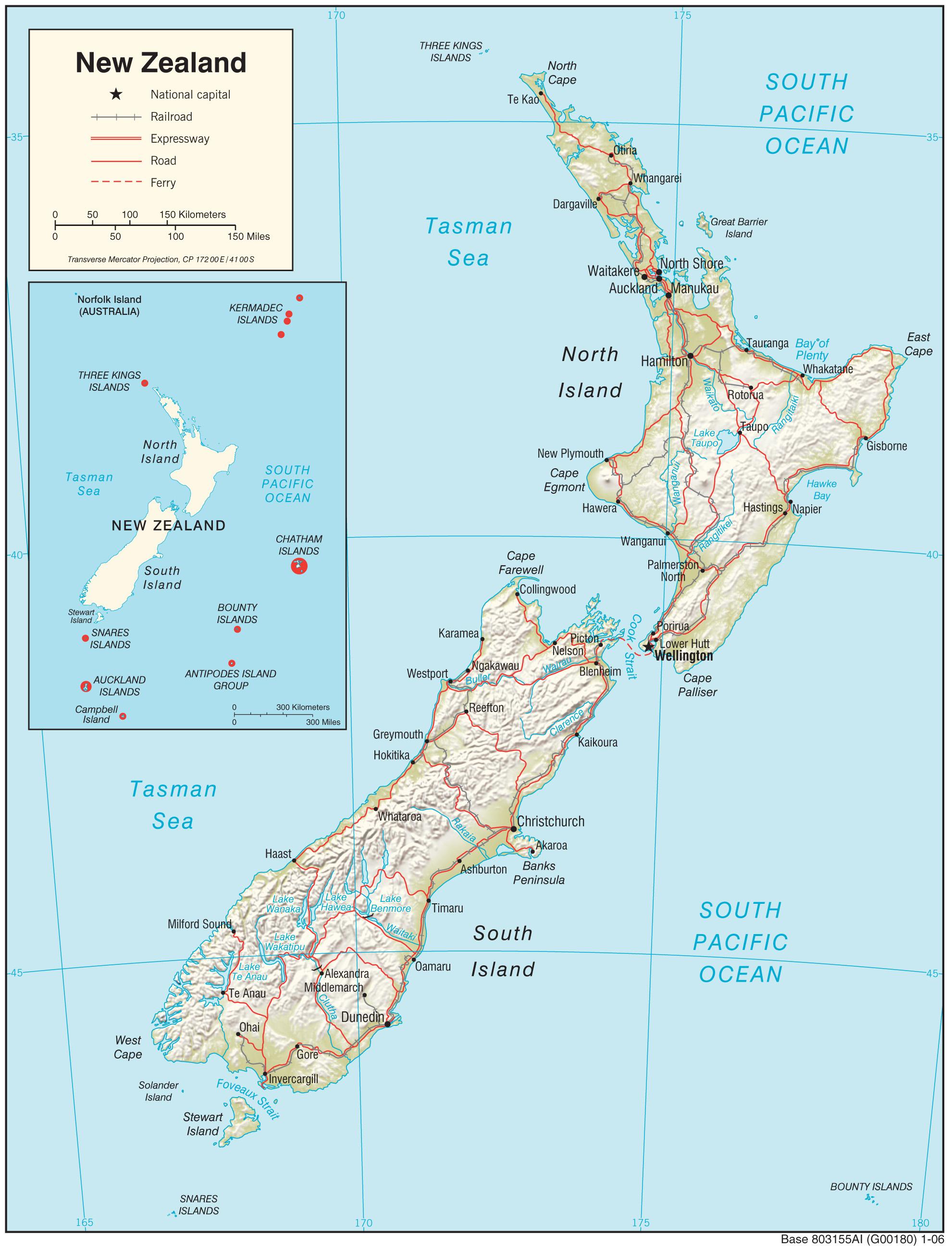 Nya zeeland karta - Nya zeeland plats på världskartan (Australien och