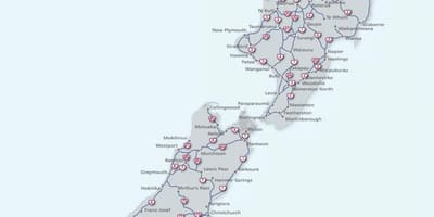 Karta över nya zeeland körning