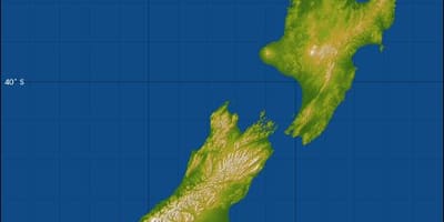 Nya zeeland höjd karta