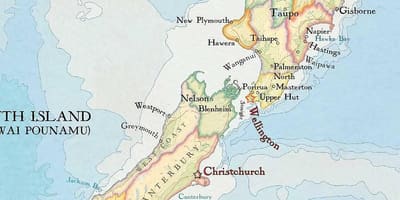 Karta över nya zeeland skriv ut