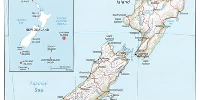 Nya zeeland floder karta