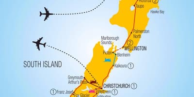 Karta över nya zeeland tåg
