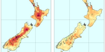 Karta över nya zeeland temperatur