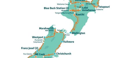 Nya zeeland attraktion karta